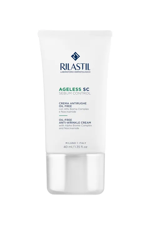 Rilastil Ageless SC Sebum Control, Crema antirughe oil free levigante e idratante con