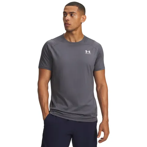 Men's Heatgear Fitted Shirt Castlerock/White XXL XXL