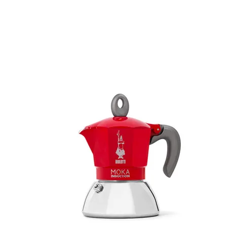 Bialetti Caffettiera Moka Induction, 2 Tazze (100 ml), Adatta a Tutti i piani cottura