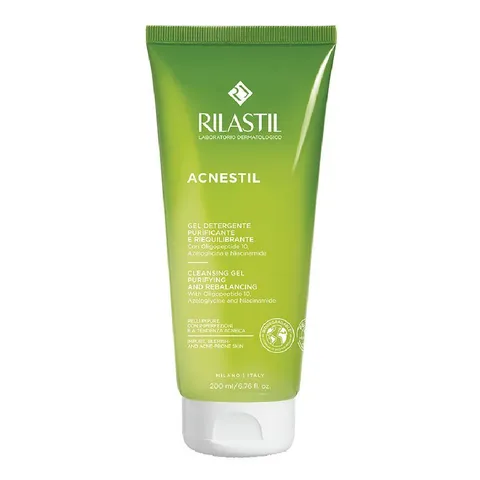 Rilastil Acnestil Gel Detergente, Purificante e Riequilibrante per Pelli Miste, Grasse e