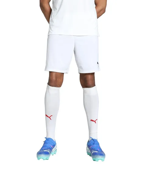 PUMA teamGOAL Shorts - Pantaloncini in Maglia Adulti Unisex, PUMA White-PUMA Black, 705752