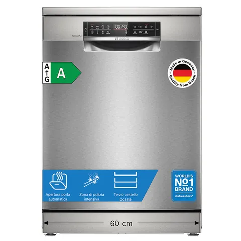Bosch SMS8ECI02E Serie 8, Lavastoviglie Smart da libera installazione, 14 coperti
