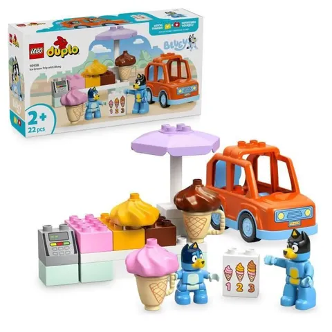 LEGO Duplo Bluey: Visita alla Gelateria di Bluey - Gioco Educativo per Motricità Fine con