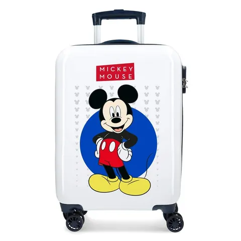 Disney Enjoy The Day Valigia da Cabina per Bambini, 55 cm, Bianco