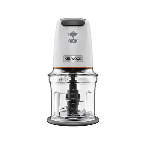Kenwood Chopper CHP61.100WH, Potenza 500W, Ciotola da 0.5L, 2 velocità, Sistema a quattro