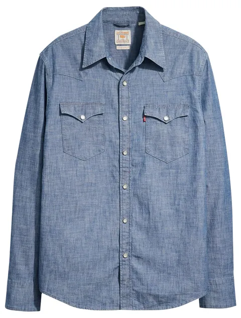 Levi's Barstow Western Standard, Uomo, Grant Mid Blue Chambray, S