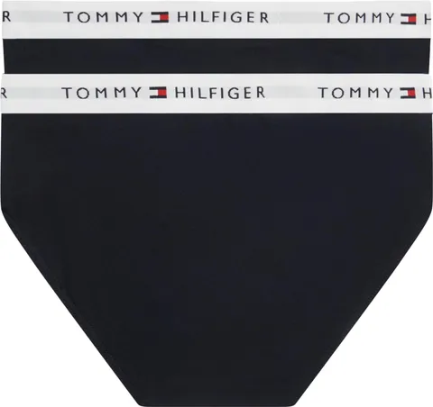 Tommy Hilfiger Bambino Slip Confezione da 2 con Fascia con Logo, Blu (Desert Sky/Desert