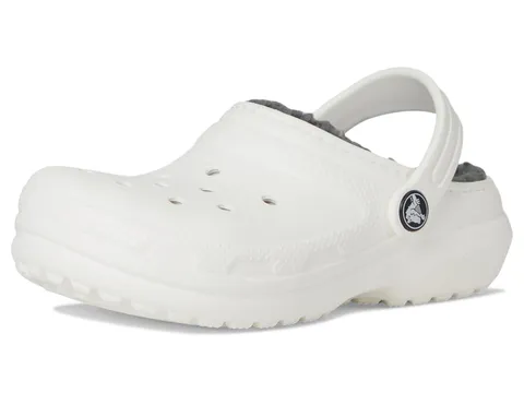 Crocs Classic Lined Clog K Unisex - Bambini e ragazzi, White/Grey, 32/33 EU