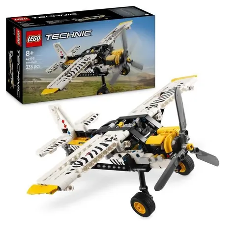 LEGO Technic Aereo Bush, Aeroplano Giocattolo da Costruire, Giochi per Bambini e Bambine