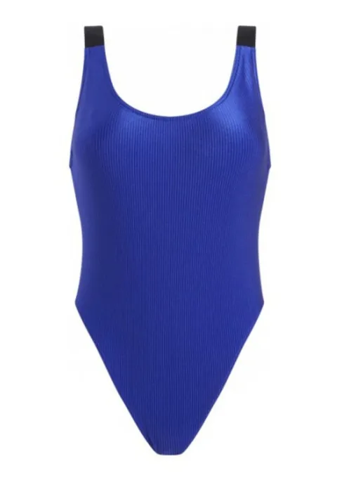 Calvin Klein Costume da Bagno Donna Scoop Back One Piece Scollatura sulla Schiena, Blu (Midnight Lagoon), L