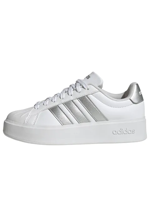 adidas Donna Streettalk Bold Shoes, Ftwr White/Silver Met./Core Black, 36 EU
