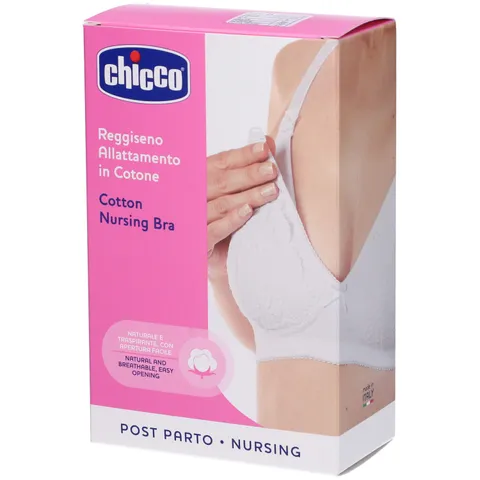 Chicco Reggiseno Allattamento in Cotone, Taglia 5D, Bianco
