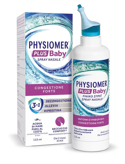 Physiomer® Baby Plus Spray Nasale 115ml-Congestione Forte│Dai 2 mesi di età