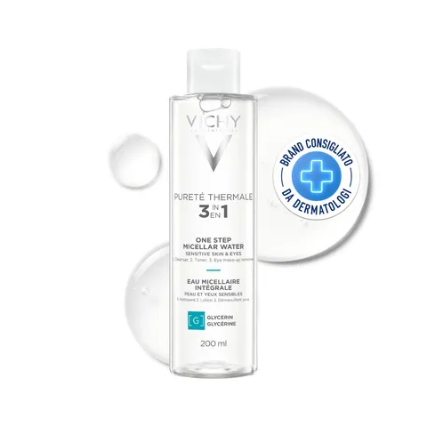 Vichy Purete Thermale, Acqua Micellare, Per Pelli Sensibili, 200 ml