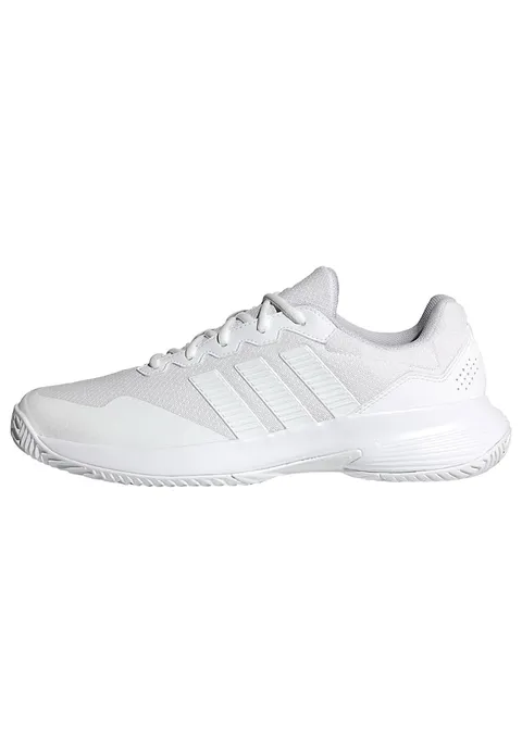 adidas Uomo Gamecourt 2 Tennis Shoes, Ftwr White/Ftwr White/Ftwr White, 40 2/3 EU