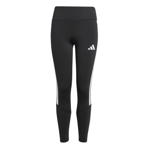 Adidas Bambina Train Essentials 3-Stripes Leggings, Black/White, 9-10 Years