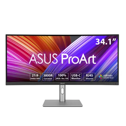 ASUS ProArt Display PA34VCNV Monitor Professionale Curvo da 34” pollici, IPS, 21:9 3440 x