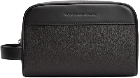 Tommy Hilfiger TH Flag Monogram Washbag Am0am14298, Altri Piccoli Accessori Uomo, Black