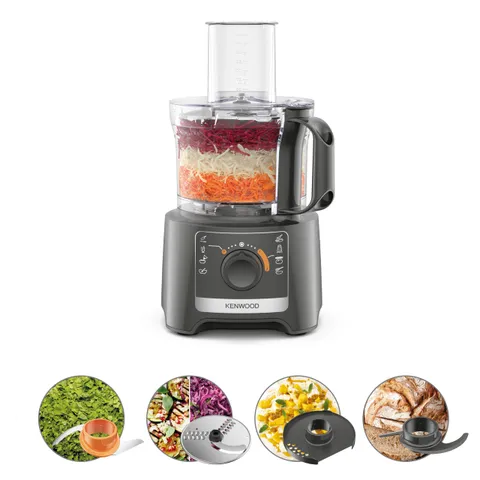 Kenwood Multipro Compact FDP31.020GY Modello 2023, Robot Tritatutto da cucina con 2