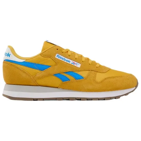Reebok Unisex Classic Leather Sneaker, Always Yellow/Virtual Blue/FTWR White, 36 EU