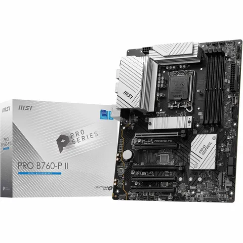 MSI PRO B760-P II Scheda Madre ATX - Supporta Processori Intel Core 12a/13a/14a Gen, Socket LGA 1700, DDR5 fino a 7000MHz, PCIe 4.0 x16, M.2 Gen4, LAN 2.5G
