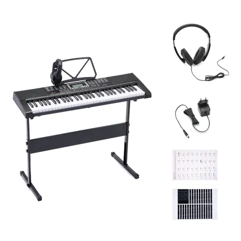 Amazon Basics Pianoforte Digitale Portatile a 61 Tasti per Principianti, Altoparlanti