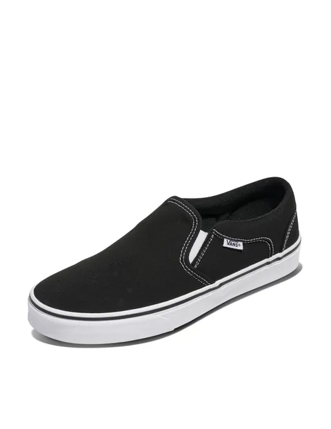 Vans Asher, Sneaker, Uomo, Canvas Black/White, 43 EU
