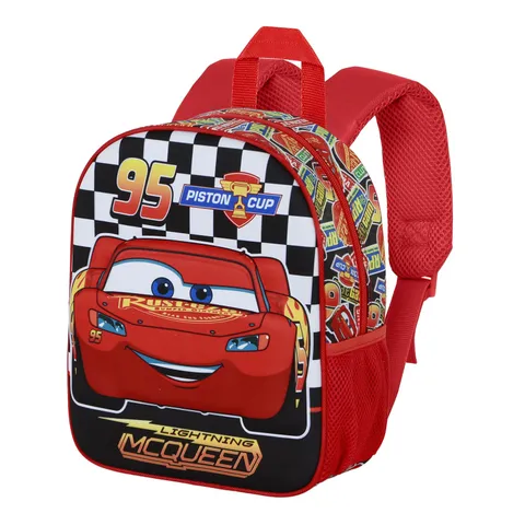 Disney Cars 3 Racer-Zainetto 3D Elite, Rosso, 25 x 30 cm, Capacità 7 L
