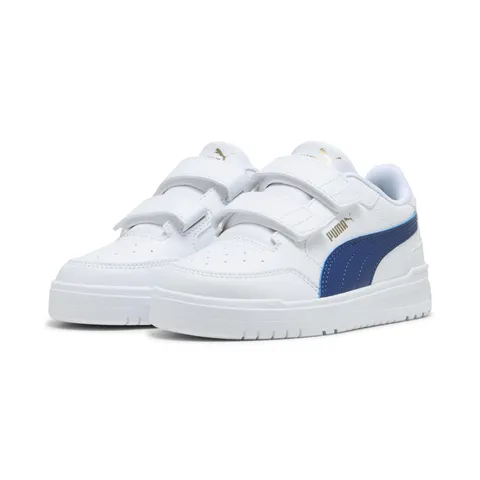 PUMA Sneakers dal Profilo Basso Shuffle Downtown per Bambini 33, White Clyde Royal Gold