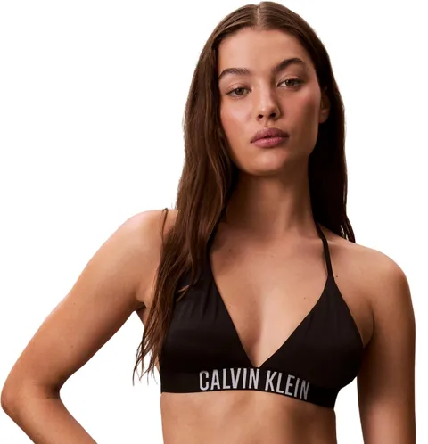 Calvin Klein Top da Bagno da Donna Halter Triangle LV00Q61222, Nero (Nero), L