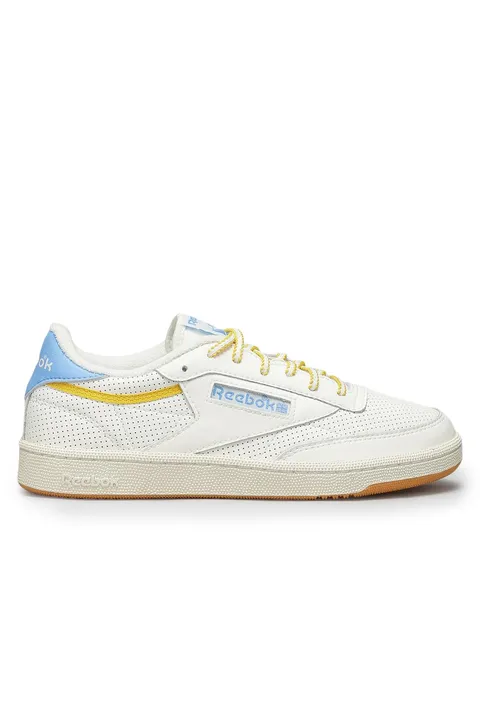 Reebok Donna Club C 85 Sneaker, Chalk/Periblue/Athleticgold, 37,5 EU