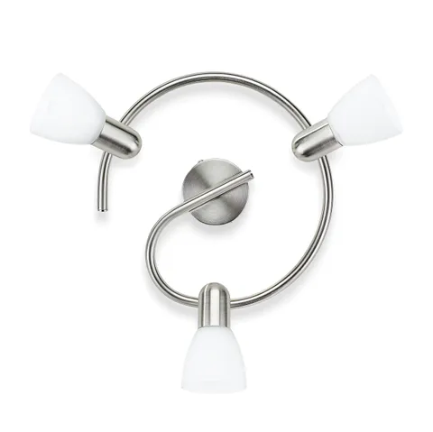 Philips Lighting Burlap, Lampada a Faretti, a Spirale, 40watt, 3 Luci Orientabili, Grigio