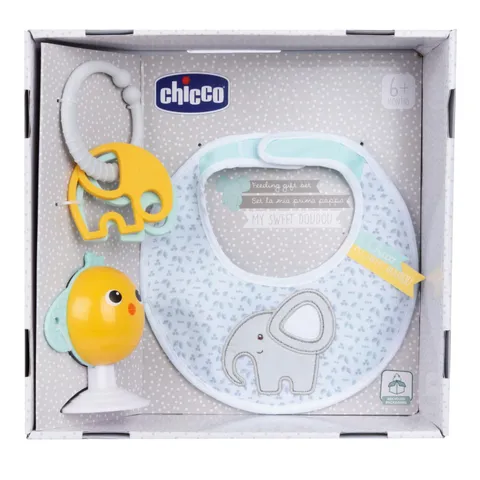 Chicco Set Regalo Prima Pappa Bavaglino e Gioco