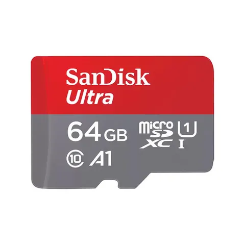 Sandisk 64 Gb Ultra Sdxc Scheda Di Memoria, Con Velocità Fino A 140 Mb/S, Prestazioni Dell'App A1, Uhs-I, Classe 10, U1, Rosso Grigio, 0.1 x 1.5 x 1.09 cm, 4.54 grammi