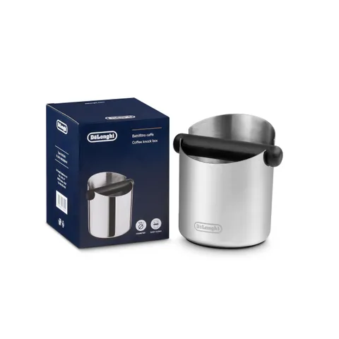 De'Longhi Coffee Knock Box DLSC084, Raccolta Fondi Caffè, Acciaio Inossidabile, Base in