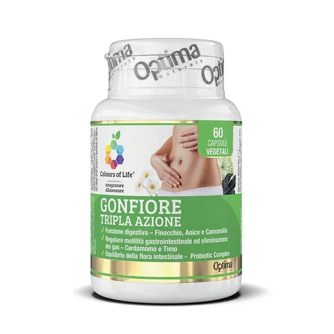 Gonfiore Tripla Azione - integratore per ridurre gonfiore e tensione addominale, aiuta a