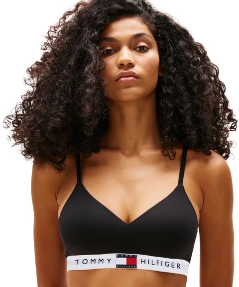 Tommy Hilfiger Donna Bralette Lift Spalline Regolabili, Nero (Black), XS