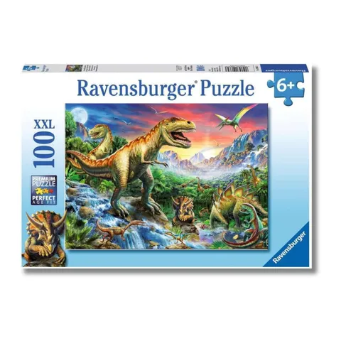 Ravensburger - Puzzle L'era dei dinosauri, 100 Pezzi XXL - Puzzle Bambini 6 Anni, Giochi