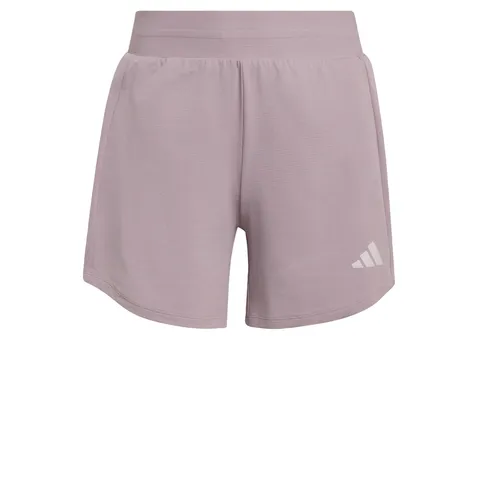 adidas Femme Pacer Essentials Knit High-Rise Shorts, preloved Fig/White, XS 3 inch