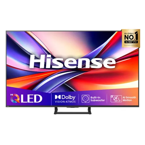 Hisense TV 65" QLED 4K 2025 65A72Q, Smart TV Vidaa U8, Dolby Vision, HDR 10+, Game Mode