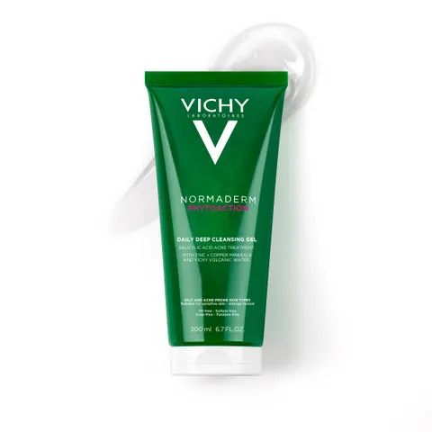 Vichy Phytosolution, Gel Detergente Purificante, Per Pelli a Tendenza Acneica, Azione