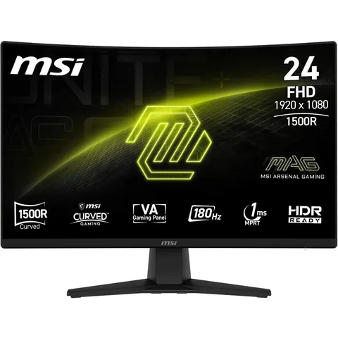 msi MAG 242CA Monitor Gaming 24" FHD 1500R 1920x1080 VA, 180 Hz, 1 ms, HDR Ready, Eye