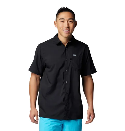 Columbia Slack Tide Camicia da campeggio, Camicia a maniche corte ventilata da uomo per
