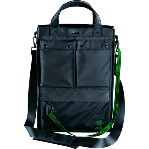 Razer Xanthus Tote Bag - Tote bag streetwear (scomparto imbottito dedicato per laptop (fino a 16"), finitura idrorepellente, trasporto bidirezionale con tracolla staccabile) Nero