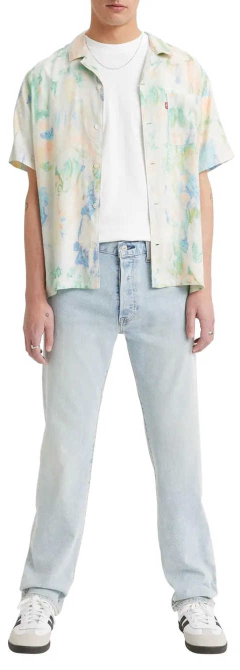 Levi's Uomo 501 Original Fit Jeans, Crystal Clear Stretch, 32W / 30L
