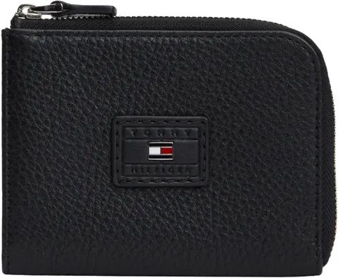 Tommy Hilfiger Uomo Borsello Casual Zipped in Pelle, Nero (Black), Taglia Unica