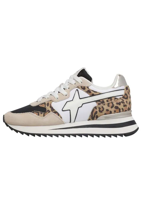 w6yz Yak-W. Suede/Nylon/Animalier Cream-White-Black