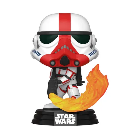 Funko Pop! Star Wars: The Mandalorian - Red Stripe - Incinerator Stormtrooper - Figura in