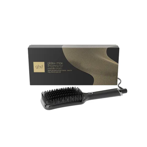 ghd glide+ Max, Spazzola Lisciante per Capelli Lunghi, Spessi e Ricci, Nera