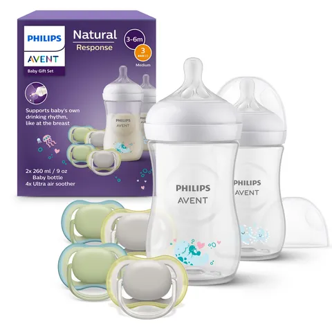 Philips Avent Set Regalo 2 Biberon + 4 Ciucci